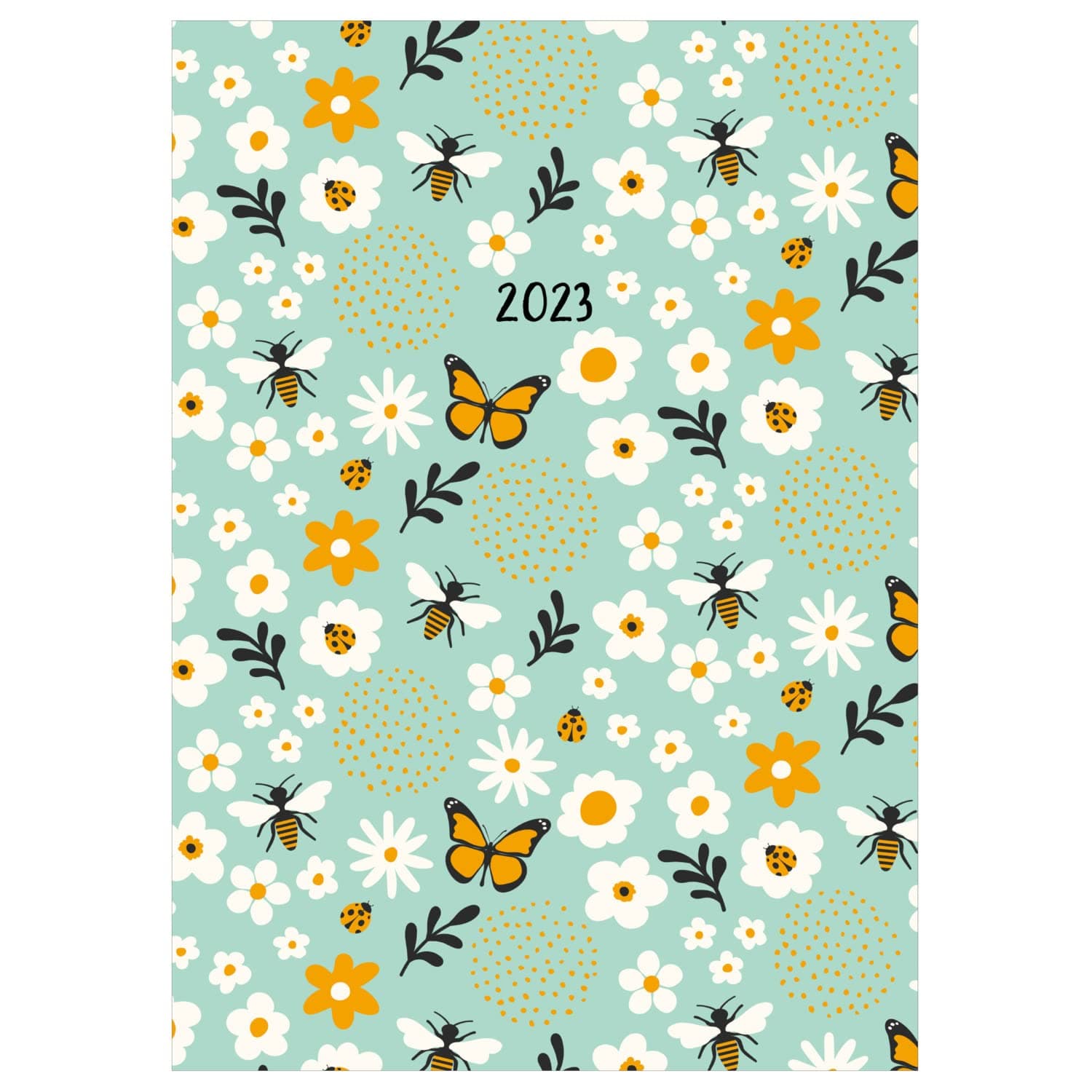 Idena 13902 - Weekly Diary 2023 Daisy, DIN A5, 128 Pages, Hard Cover Cover, Diary, Book Calendar