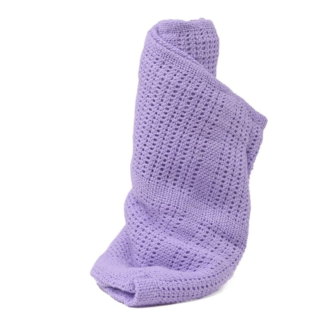 Baby Blanket - Single Pack - 100% Pure Natural Cotton - Extra Soft Cellular Baby Blankets - Pram/Travel/Moses Basket 70x90cm- Purple.