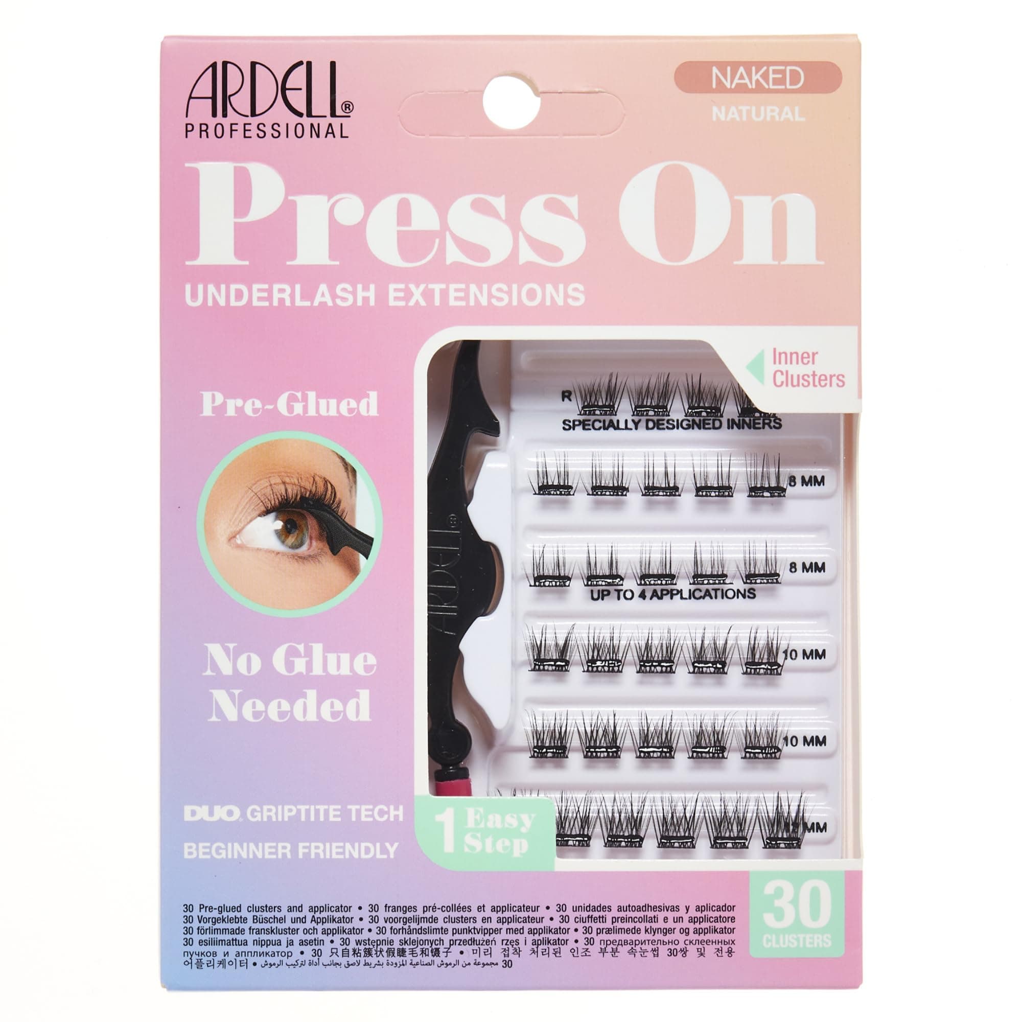 Naked Press On Pre-Glued Underlash Extensions - Natural