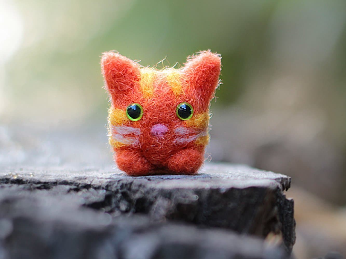 Orange Tabby Cat, Needle Felted Cat, Cat Miniature