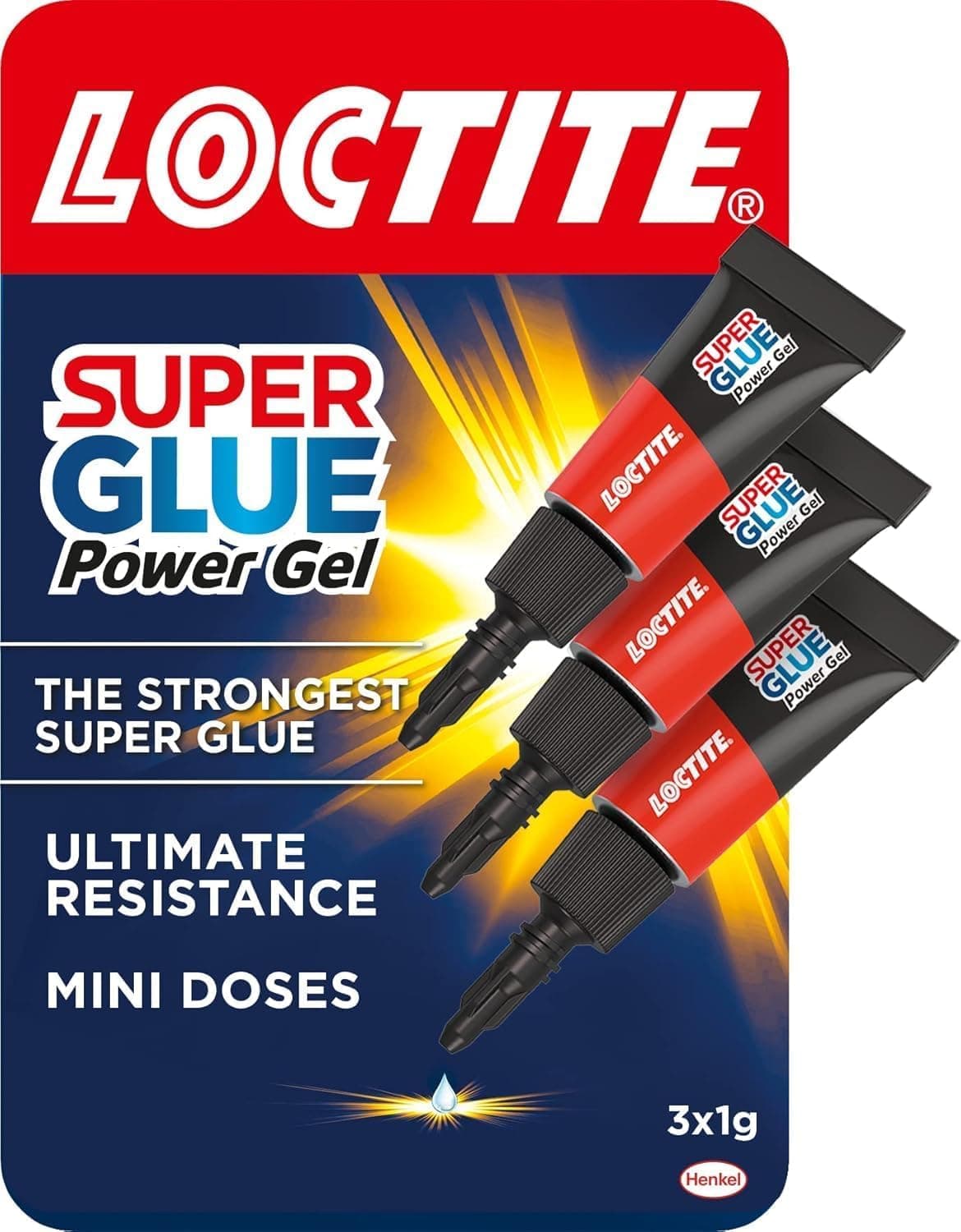 Mini Trio Powerflex Gel, Strong Super Glue Gel for High-Quality Repairs, All Purpose Adhesive for Flexible Materials, Easy to Use Clear Glue, 3 x 1 g