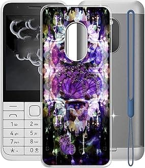 for Nokia 230 2024 Case, WXPPJ Full Body Protection Shockproof Cover Case, Transparent Soft Silicone TPU Back Cover Bumper Phone Case for Nokia 230 2024 (2.80") - XV53