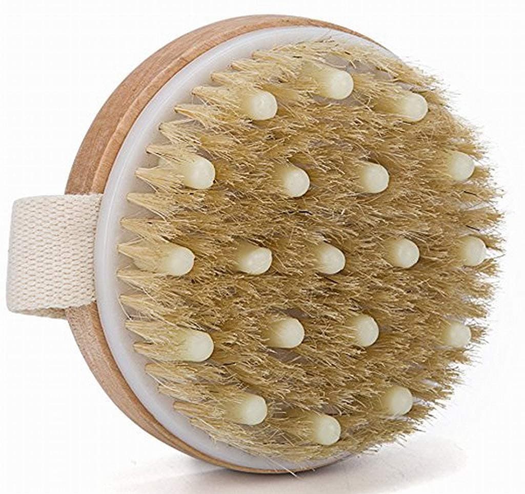 Rustic Rituals, Wooden Bath Brush with Massaging Nodes for Dry brushing | Wet and Dry Bath Brush for Cellulite and Lymphatic, Suitable for all skin types