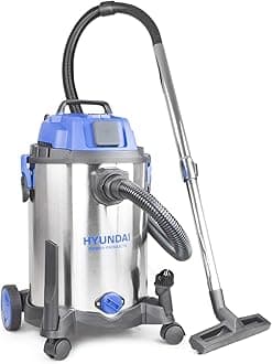 HYVI3014 1400 Watt 3 in 1 Multi Purpose 30 Litre Wet & Dry Electric Vacuum Cleaner with Blower Function & Power Tool Socket, Stainless Steel Tank, Bagged Or Bagless Options, HEPA, Blue,