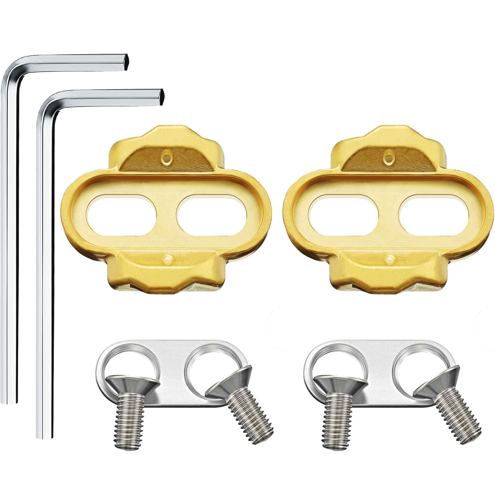 2 Pcs Bike Cleats and 2 Pcs Hexagonal Wrench Bike Pedals SPD Cleats for Eggbeater, Candy, Smarty, Mallet Pedals, Cycling Shoes