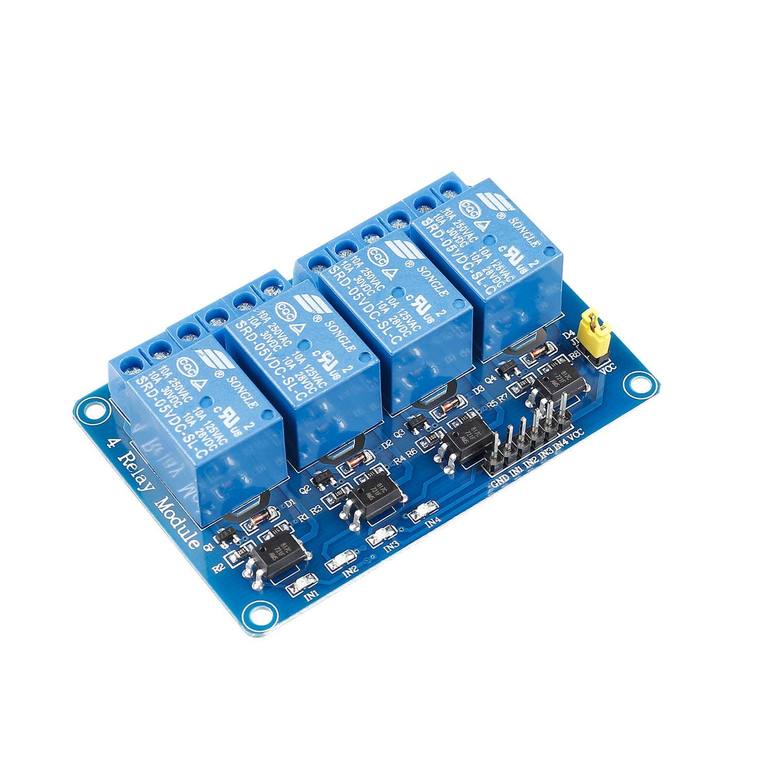 SunFounder Lab 4 Relay Module 5V 4 Channels Relay Module Compatible with Arduino R3 1280 Arm PIC AVR STM32