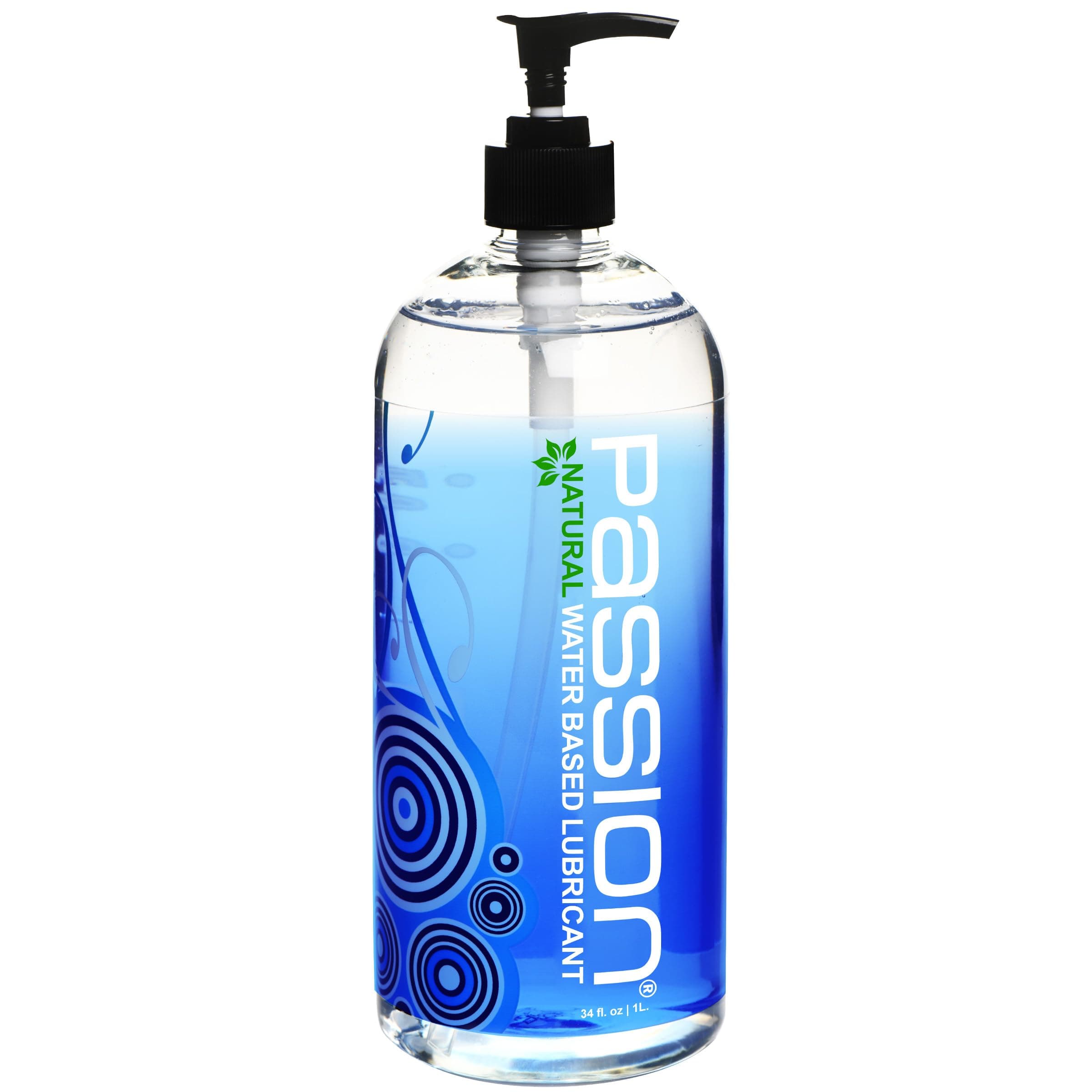 Passion Natural Water-Based Personal Lubricant, 34 Fl Oz - Premium, Non-Sticky, Easy-to-Clean Formula for Smooth, Comfortable Use
