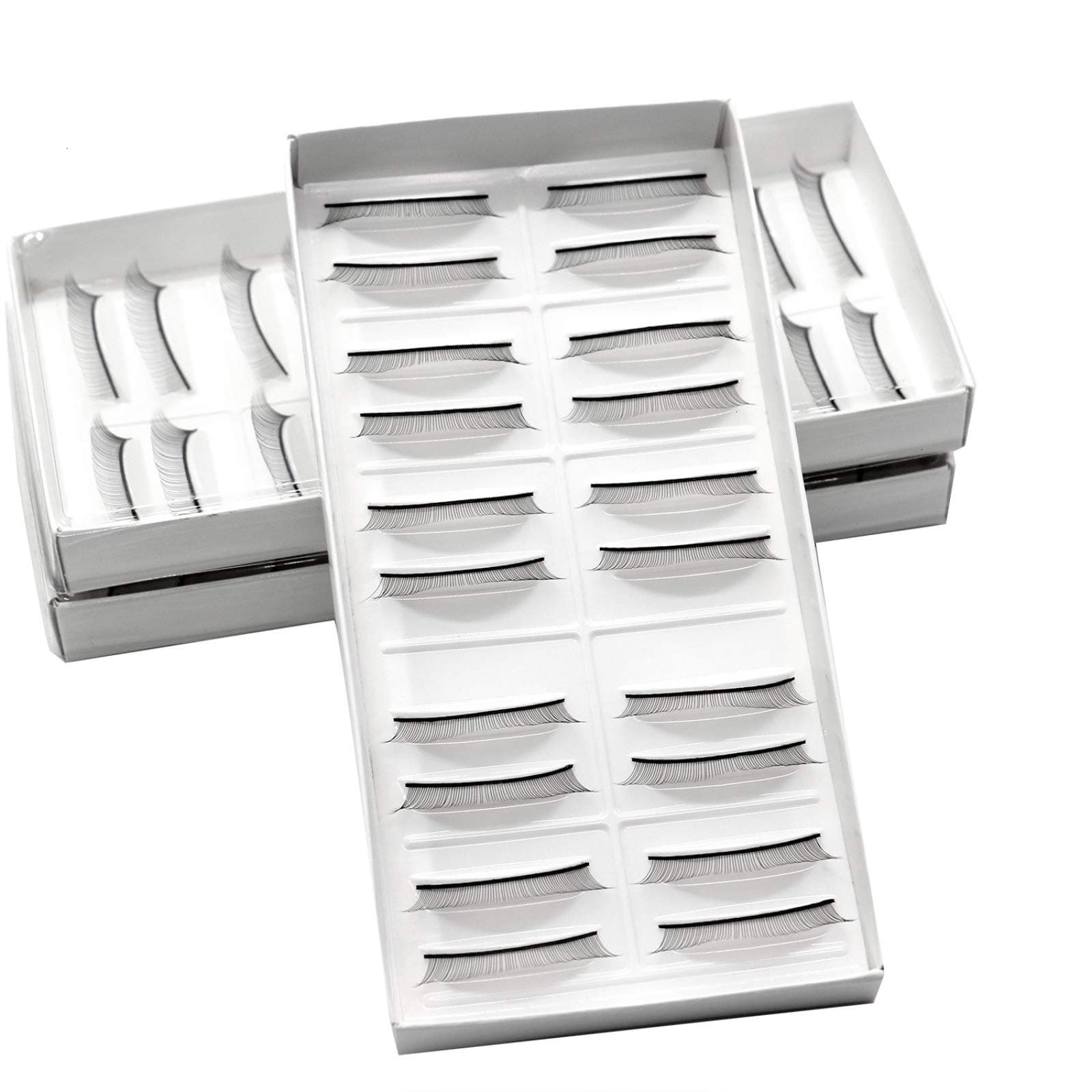 AQUEENLY Fake Lash Training Practice Lashes for Eyelash Extensions Supplies 8 mm, 30 Pairs