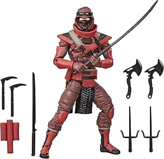 Hasbro G.I. Joe Classified Series Red Ninja Action Figure 08 Collectible Premium Toy with Multiple Accessories 6-Inch Scale with Custom Package Art