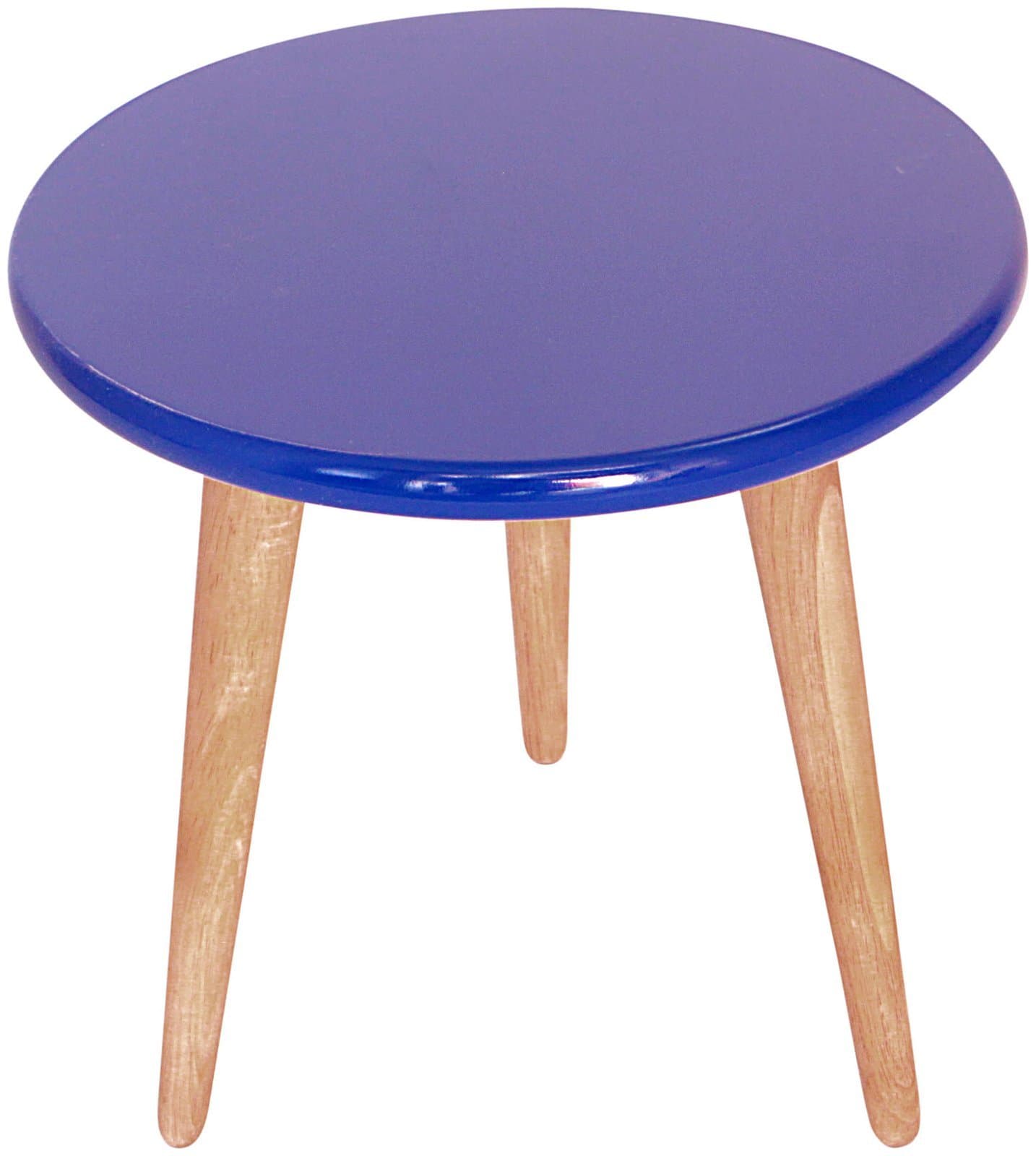 Mili Designs High Laqcuer Stool-Blue
