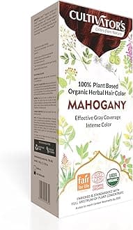 Cultivator's Organic Hair Colour - Organic Herbal Hair Color for Women and Men - Ammonia Free Hair Colour Powder - Natural Hair Colour Without Chemical, (Mahogany) - 100g