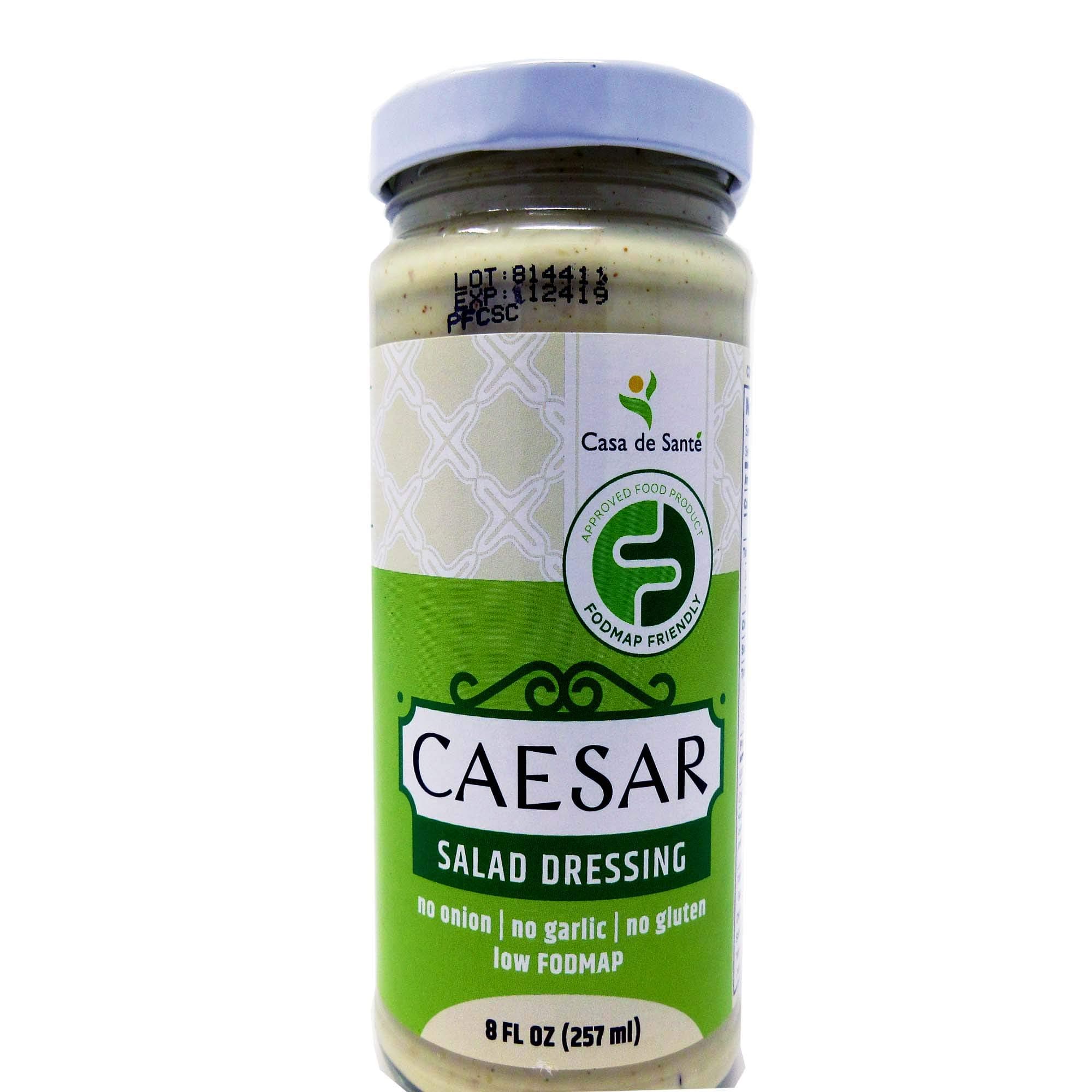 Low FODMAP Certified Caesar Salad Dressing for IBS & SIBO, No Onion No Garlic, Gluten Free, Lactose Free, Keto, No Carb, Gourmet Food for Gut Health - Casa de Sante