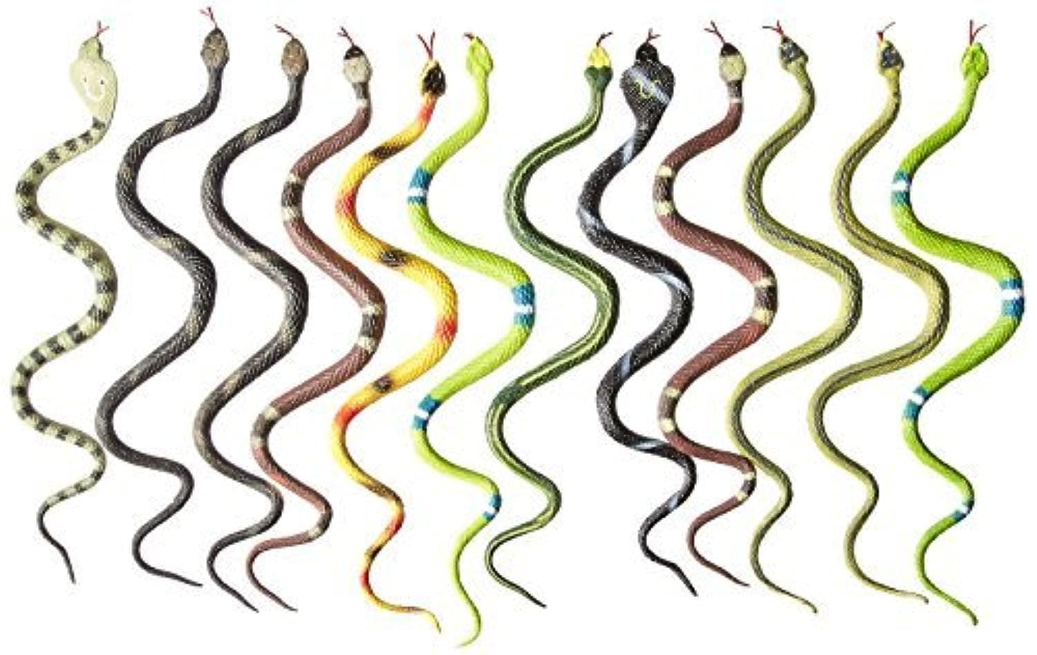 14" Rain Forest Snakes | Assorted Designs | Set of 12