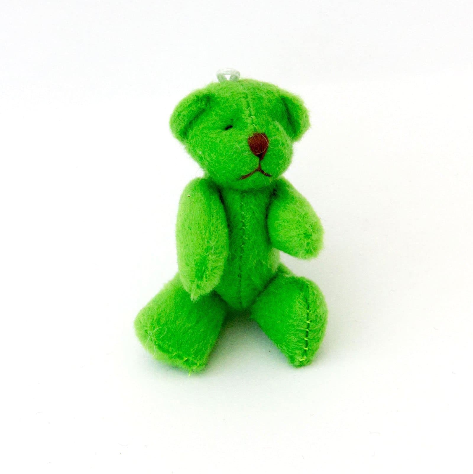 NEW - TEDDY BEARS X 1 - Soft Little Adorable - Gift Present Birthday Xmas (Green Teddy Bear X 1)