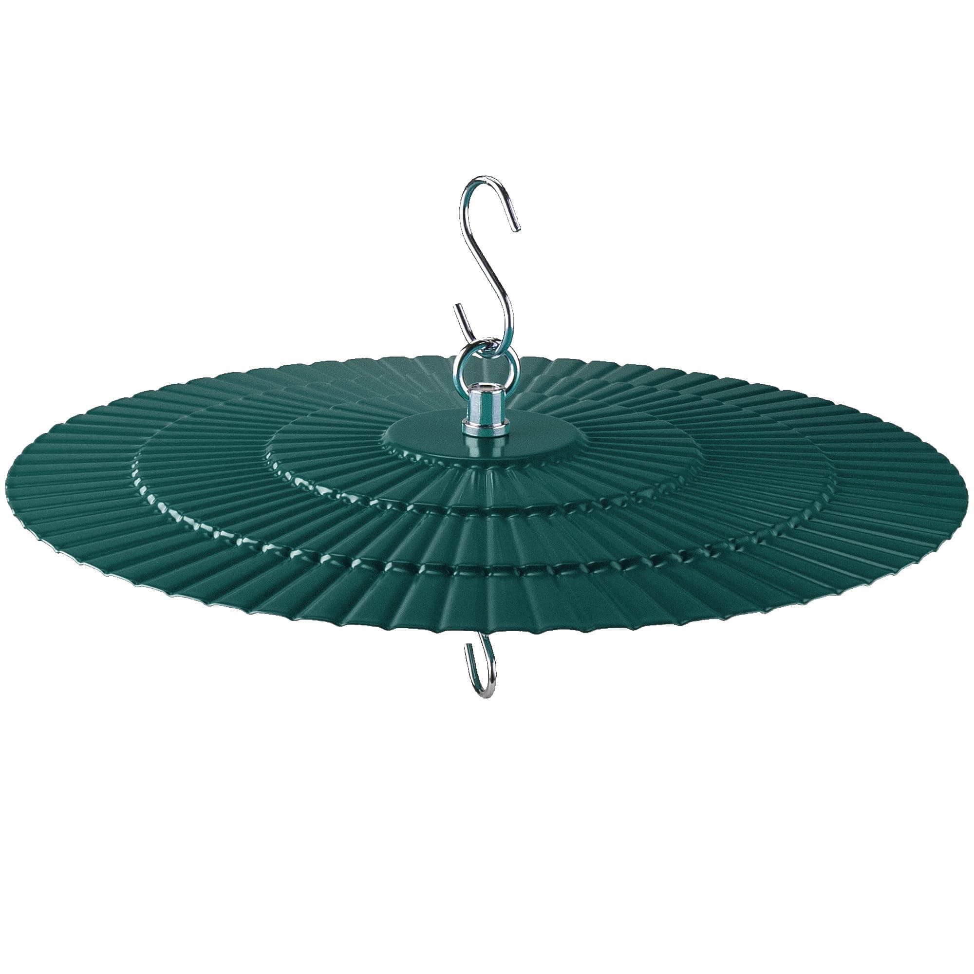 11.2" Metal Bird Feeder Rain Guard, Green Dome Shield Cover Umbrella Shade for Hummingbird Oriole Feeder, Squirrel Baffles for Bird Feeders