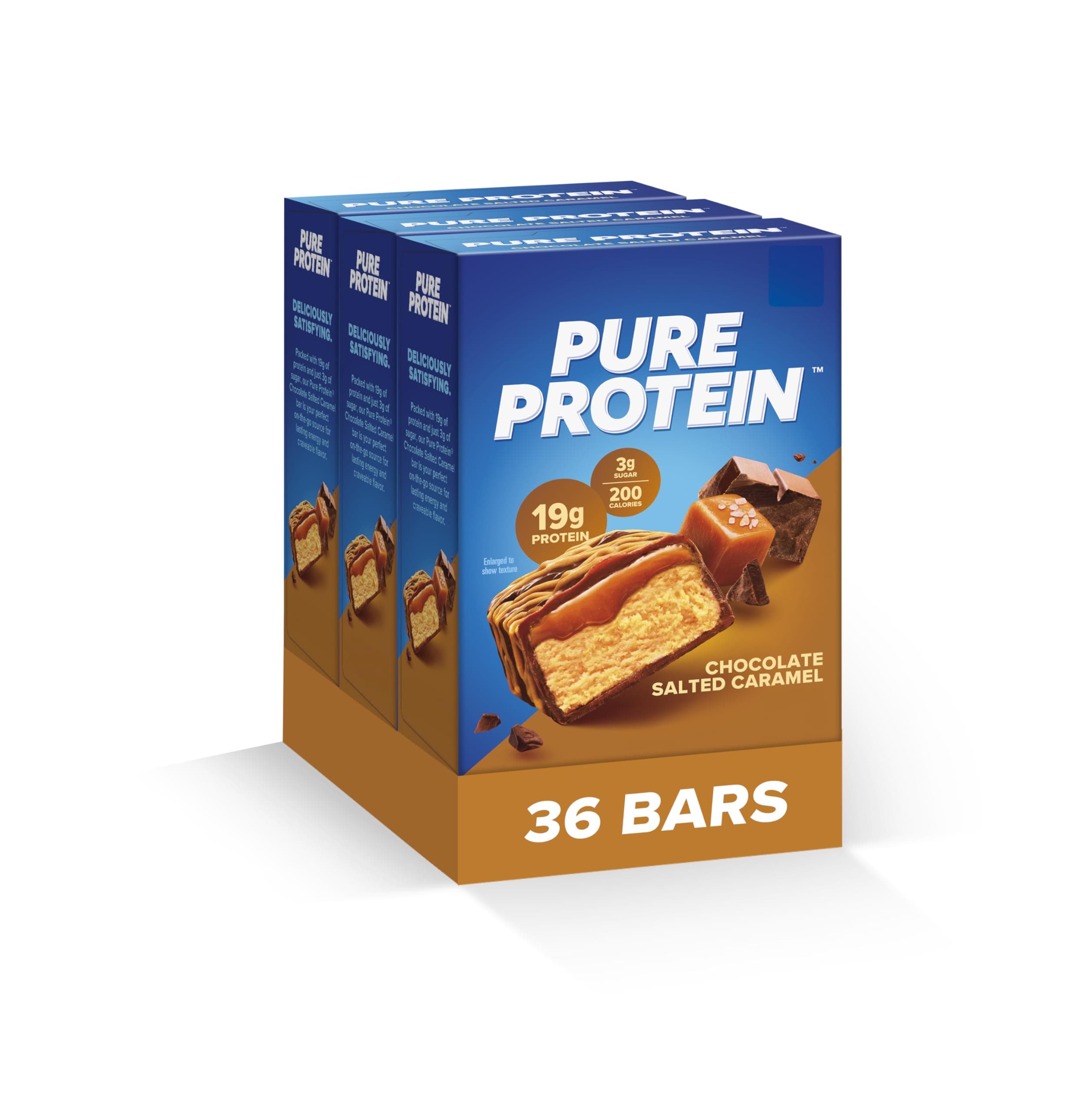 Bars, High Protein, Nutritious Snacks to Support Energy, Low Sugar, Gluten Free, Chocolate Salted Caramel 1.76 oz., 36 Count