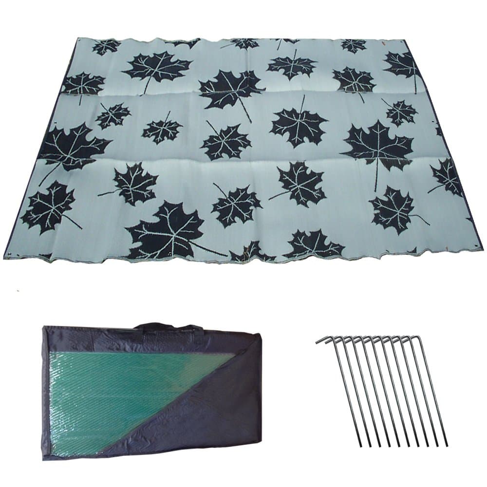 Snowbird Mat Maple Leaves 9' x 12' Silver