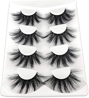 Mikiwi 25mm Faux Mink Lashes, 25mm Lashes, 6D Faux mink lashes, Faux Mink Eyelashes, Dramatic Lashes, Faux Mink Eyelashes (6D4-01)