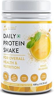 Daily Protein Shake 118 kcal Calories,25 Vitamin,Minerals & 7 Herbs,Provide Energy,Support Immunity & bone Health-For Men & Women Mango Milk Shake Flavor -400Gm-40 Servings