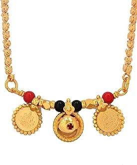 Radha's Creations Mangalsutra with Chain 24" Length & Vati Tanmaniya One Gram Gold no.419 for Women (Gold)