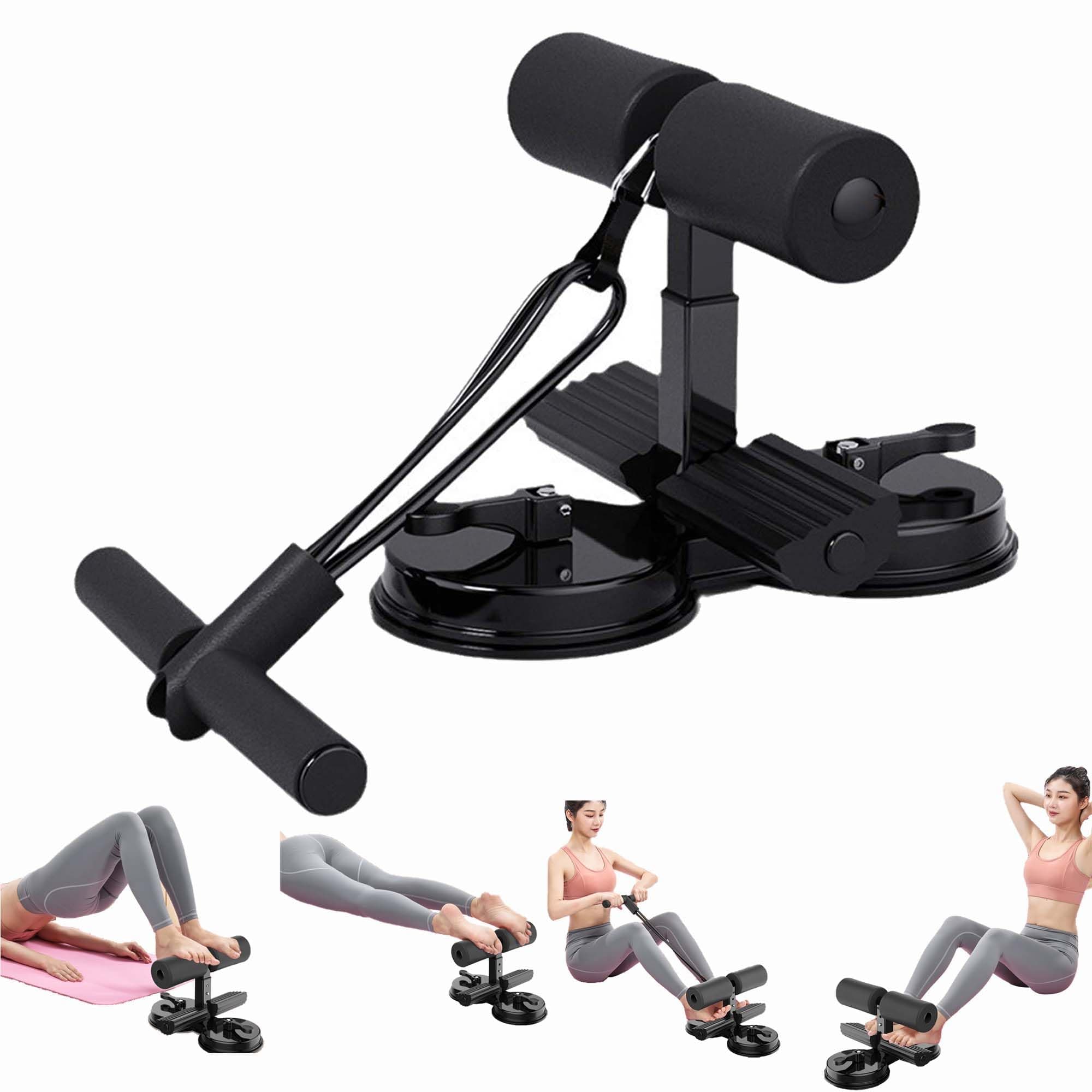 Portable Floor Sit Up Bar, Super Strong Suction Sit Up Assistant Device with 2 Suction Cups, Adjustable Situp Foot Holder Easy for Abdominal Training