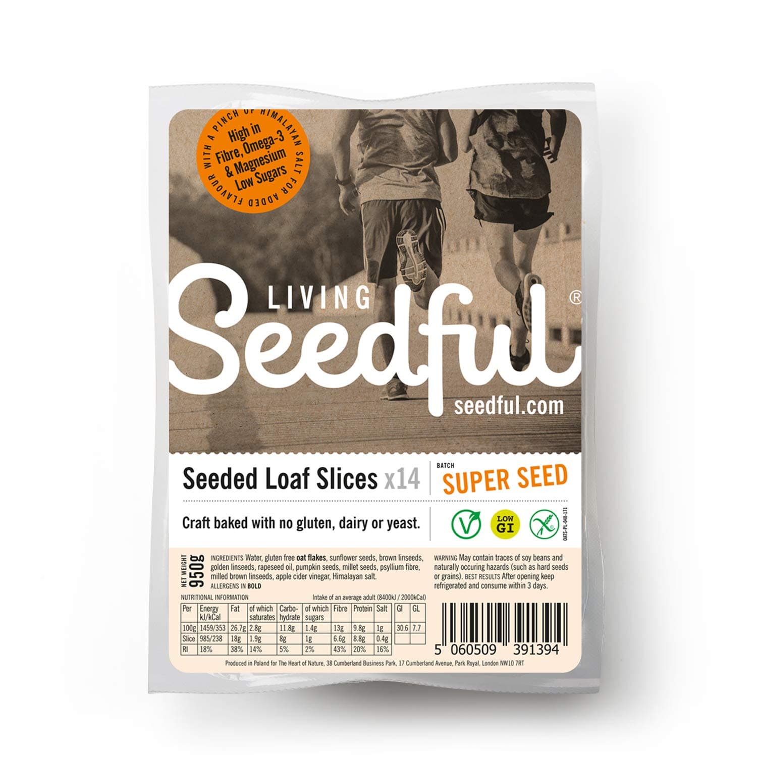 SEEDFUL Seeded Loaf 14 Slices 950g ( Multipack: 2 x 950g ) Gluten Free Pure Grain Bread