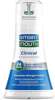 SmartMouth DDS Activated Clinical Mouthwash - for Fresh Breath - Clinical Strength Mouthwash for Gum Health, Gingivitis & More - Clean Mint Flavor, 16 fl oz