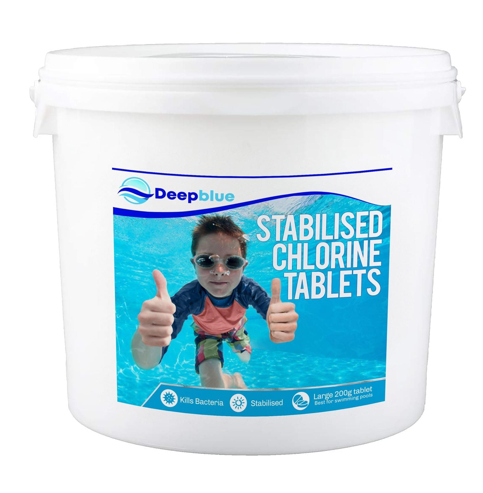 Deep Blue - 200g Stabilised Slow Release Chlorine Tablets 2kg