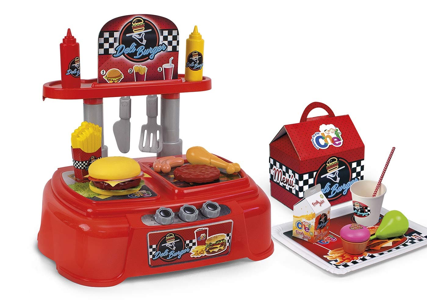 CHICOS P'Tit Chef Deli Burger. Imitation Game for Children. Includes 23 Accessories. +36 Months Ref. 83007, Other, Standard