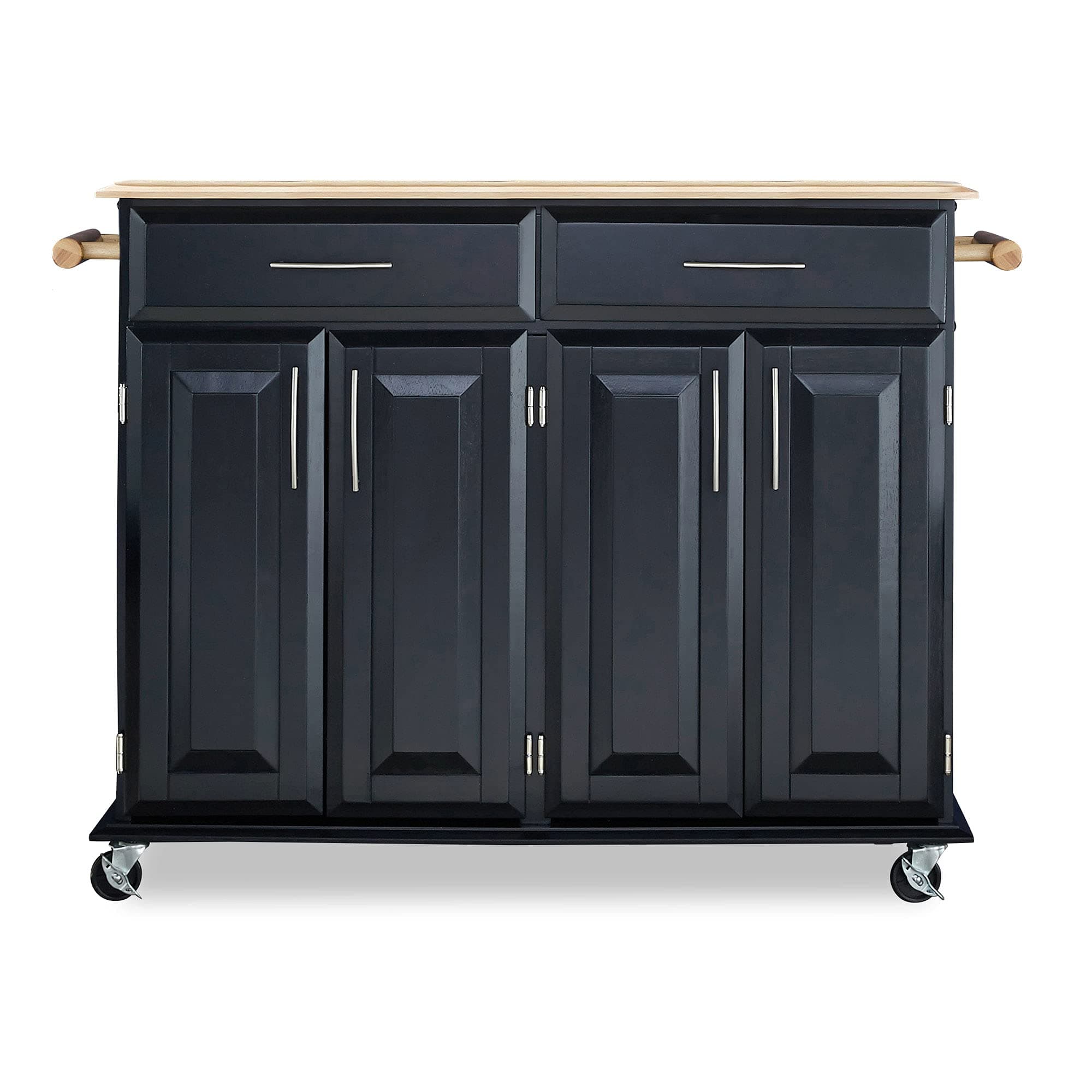 homestyles Dolly Madison Black Kitchen Cart