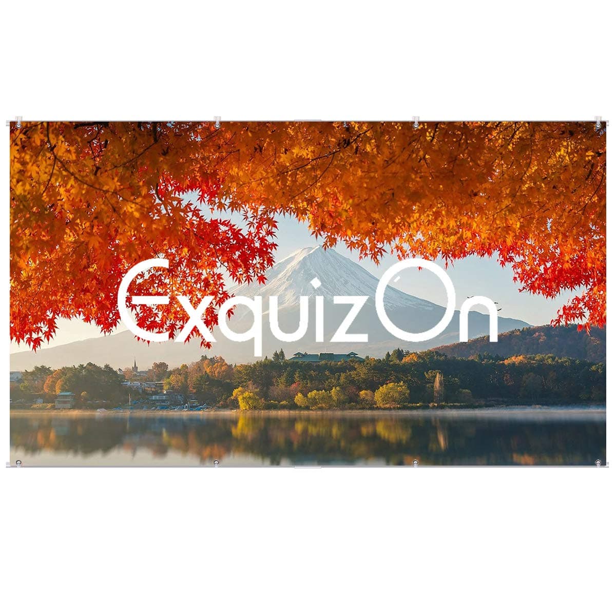 ExquizOn 16: 9 Projection Screen 100 Inch Diagonal 1.2 Gain 160 ° Portable Angle Vision Quick Installation for 4K HD Movie Projection Home Theater Indoor or Outdoor