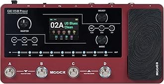GE150 Pro Li Guitar Amp Modelling Multi Effects PedalBuilt-in Battery with 200 Presets, 151 Effects, 55 Amp Models, 26 Cab Sims, 10 IR Slots, 4 Footswitches
