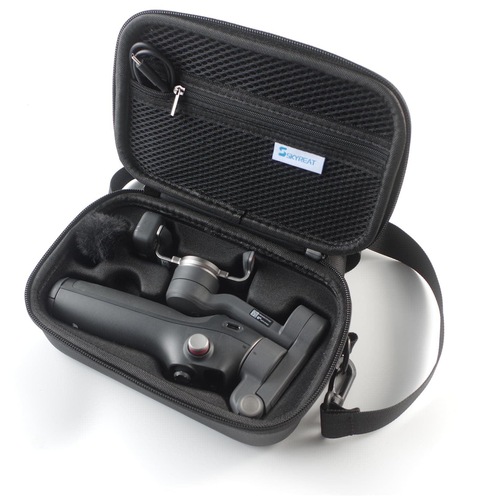 Osmo Mobile 7P Case,PU Leather Portable Storage OM 7P Case Shoulder Bag for DJI OM 7 /7P Smartphone Gimbal Stabilizer Accessories