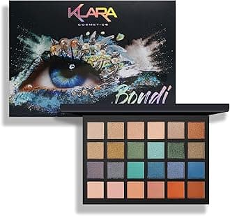 Klara Cosmetics 24 Eyeshadow Palette - Eye Makeup Palette with Matte, Shimmer and Metallic Finishes - Face Makeup Palette - Bondi - 2.5 oz