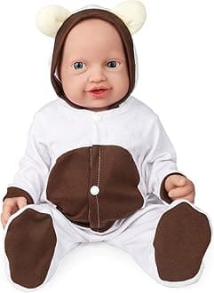Vollence 12" Full Silicone Baby Dolls Realisitc, Not Vinyl Dolls, Lifelike Reborn Silicone Dolls Realistic Full Silicone Baby Child Gifts Children's Gifts - Girl