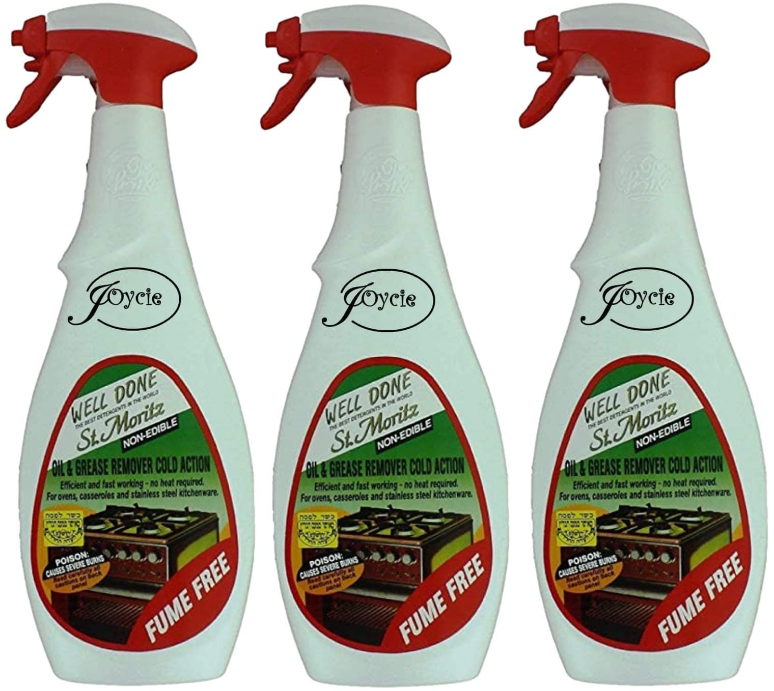 WELL DONE ST. MORITZ Oil & Grease Remover Cold Action Kosher For Passover 27 Oz (Pack of 3)
