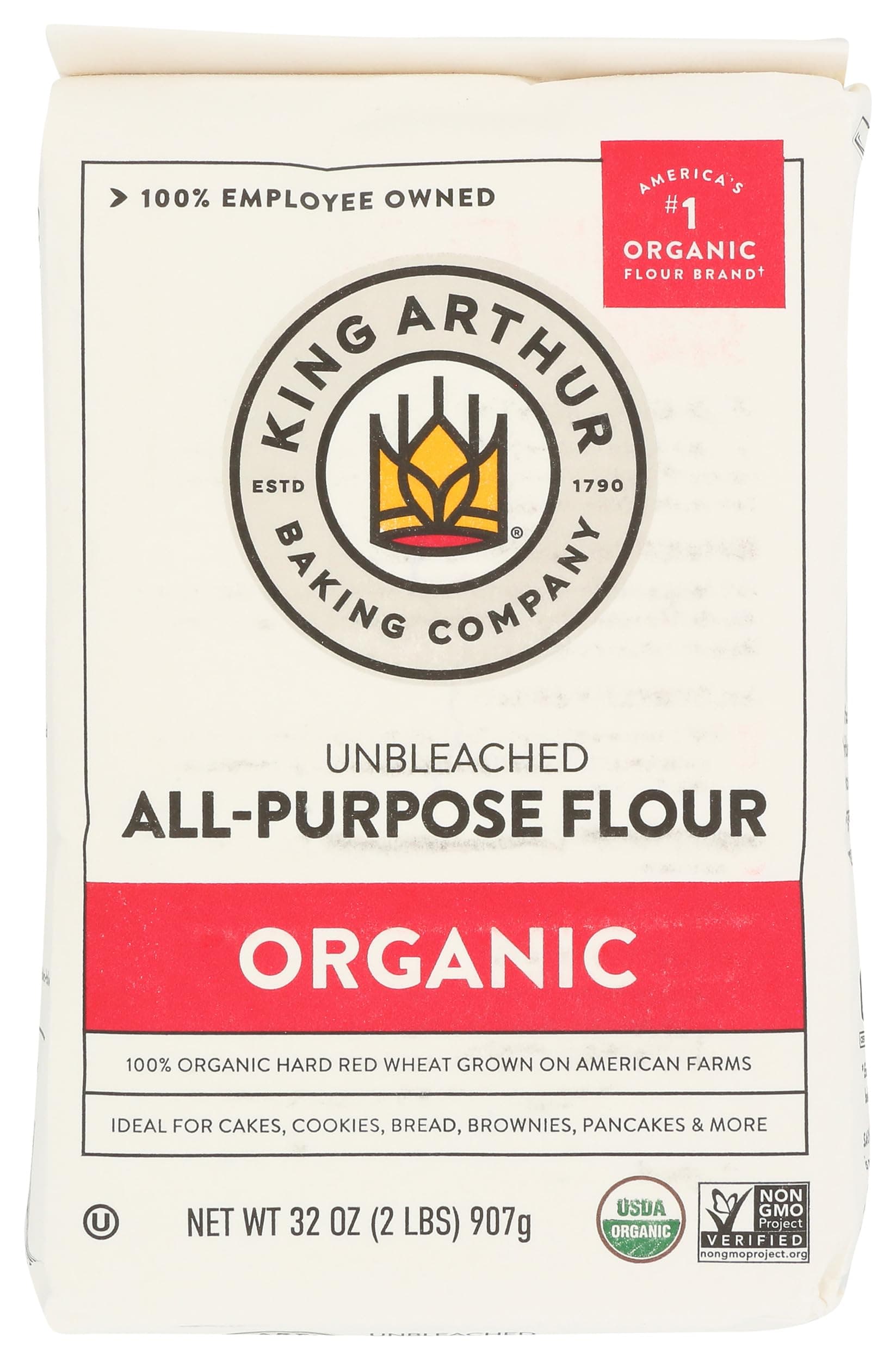 King Arthur 100% Organic All Purpose Flour, 32 oz