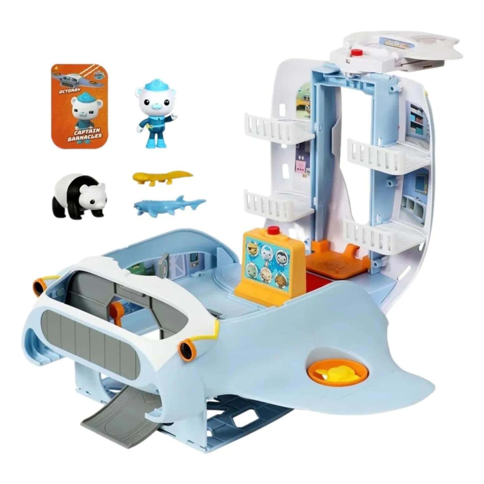 Octonauts Above & BeyondsOctoray Transforming Playset | 7 Pieces | 25+ Lights and Sounds, Multicolor