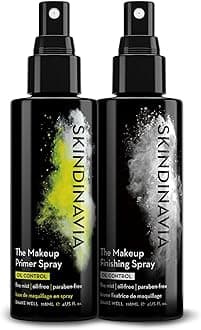 Oil Control Makeup Primer and Finishing Spray – Shine-Reducing, Pore-Minimizing, Sweat-Resistant Formula for Long-Lasting Wear (2 x 4 fl oz)