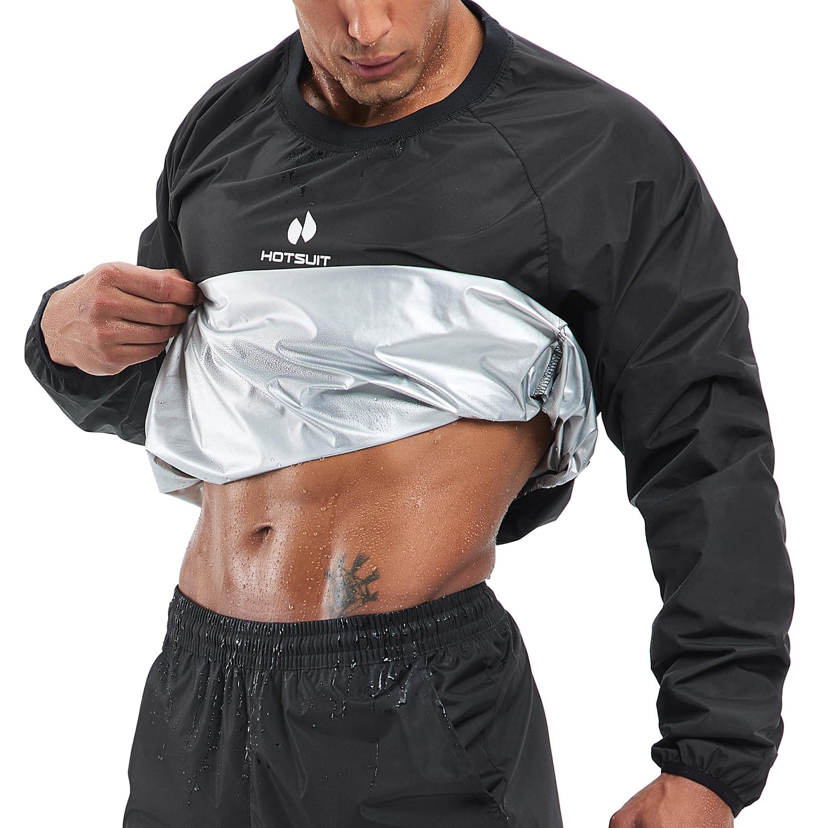 HOTSUIT Men Sauna Suit Sweat Suits Durable Gym Exercise Workout Jacket