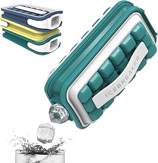 POP - 4 IN 1 - DISPENSER - MAKER - BIN - ICE PACK - Make And Serve Ice Without Ever Touching The Ice - The Sanitary Silicone Ice Tray for Freezer With Lid - Ice Cube