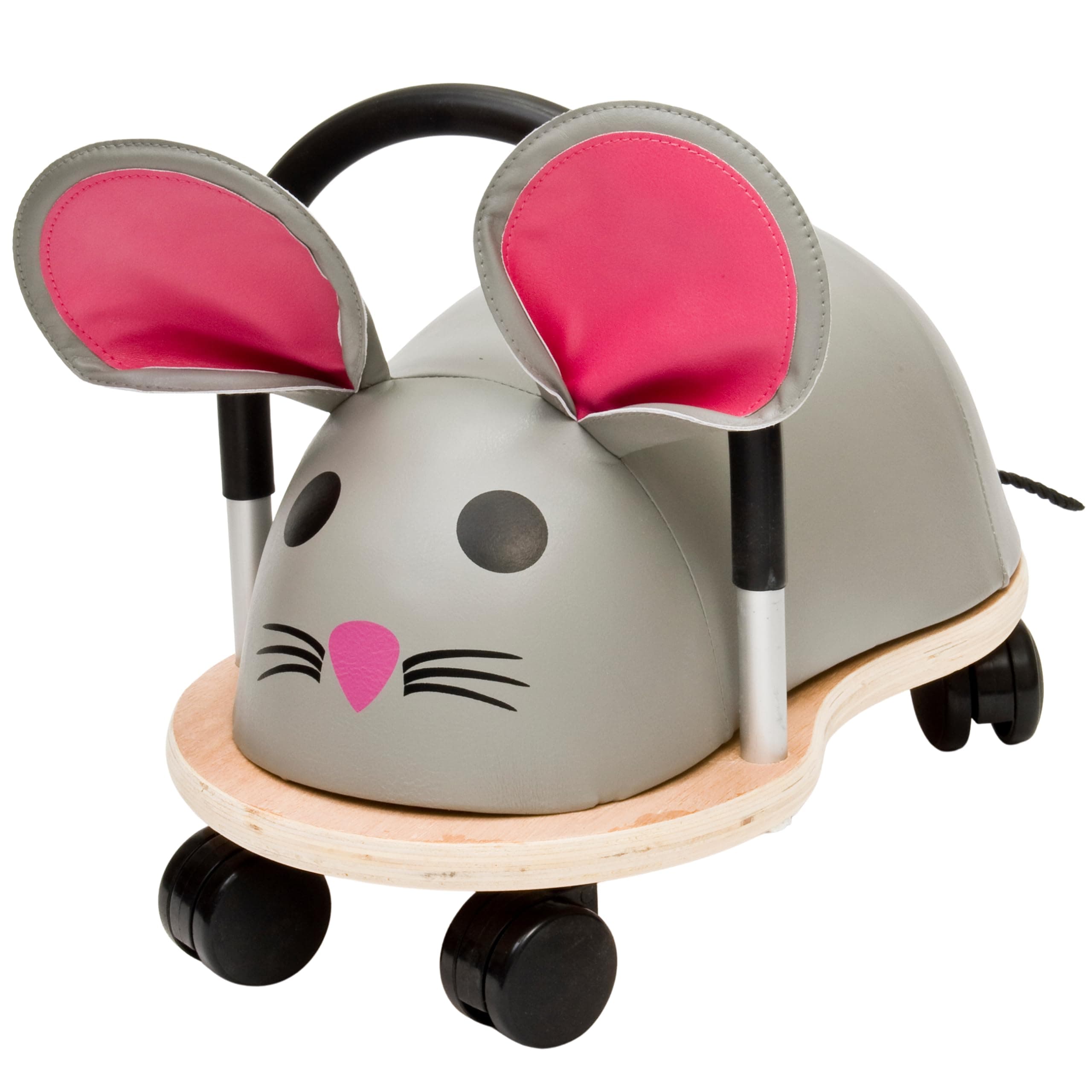 Wheelybug Toddler Wooden Ride-On, Multi-Directional Castor Wheels, Safety Certified Developmental Toy for Outdoor/Indoor Fun, Large (2.5-5 Years), Mouse