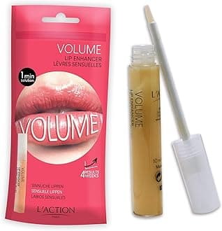 Volume Lip Enhancer, Lip Gloss For Fullness Texture and Glossy Finish, Transparent Formula with Oligopeptides for Natural Shine and Volume 10ml