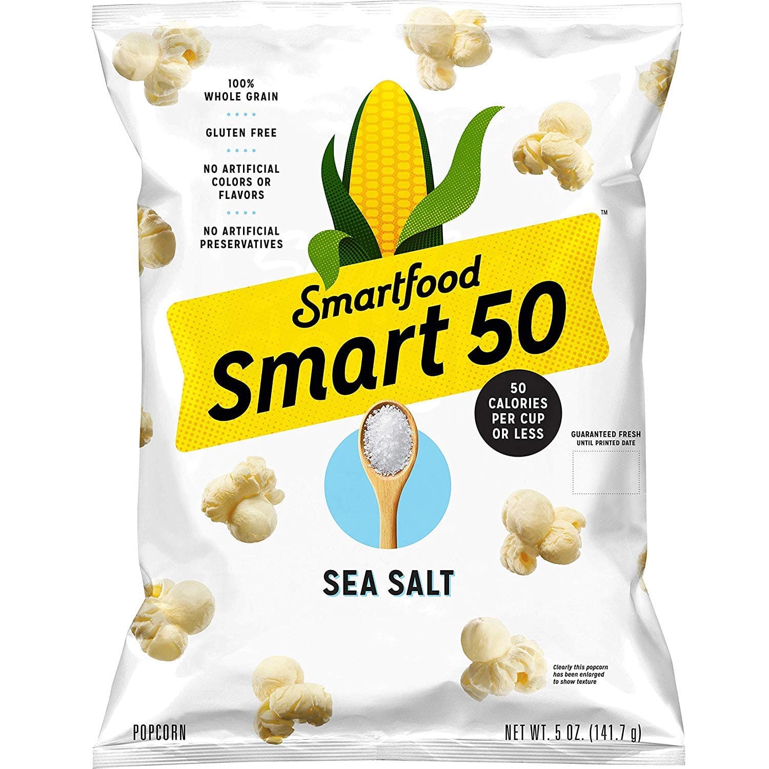 Smart50 Popcorn, Sea Salted, 5oz Bag