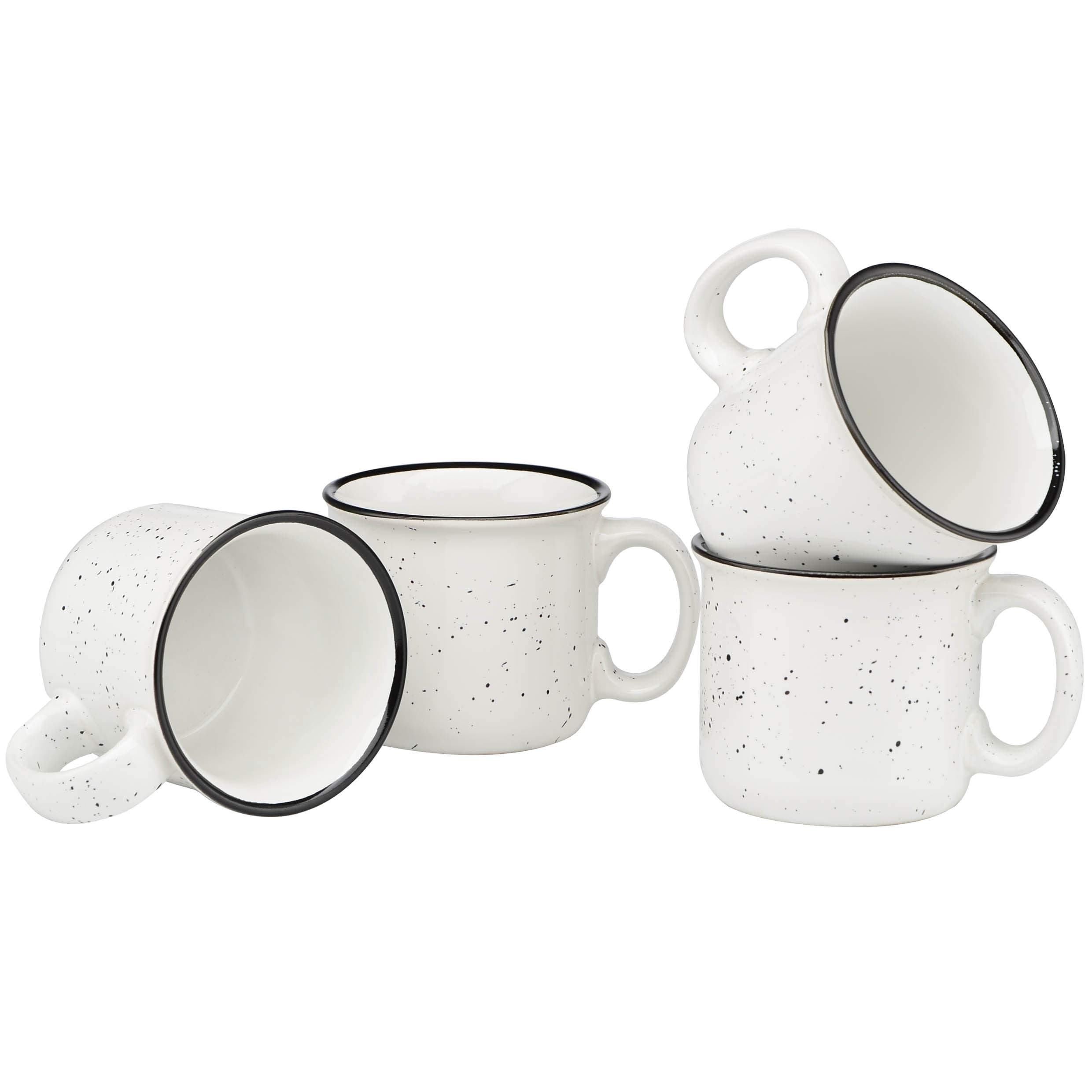 Culver14-Ounce Campfire Ceramic Mug Set of 4 (White)