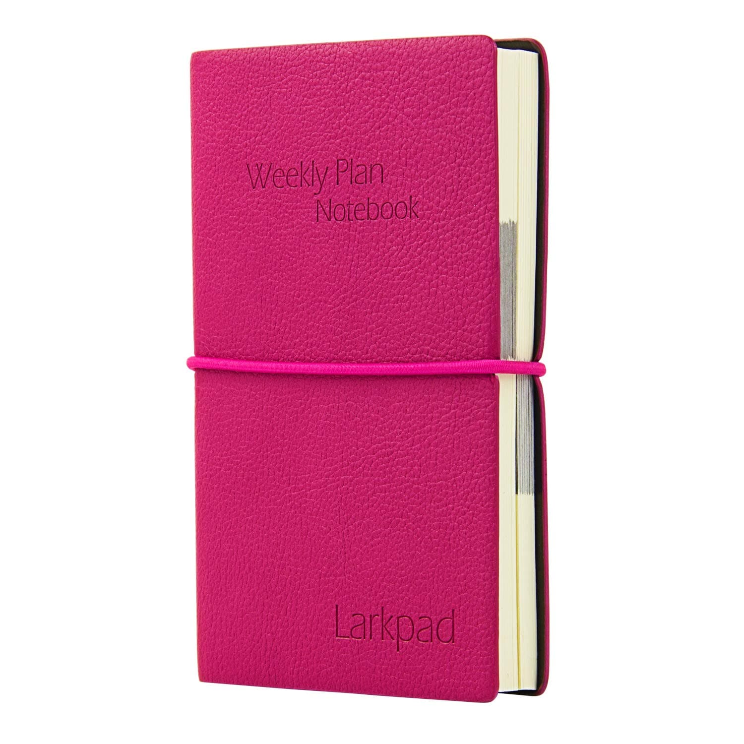 Larkpad Pocket Planner - Weekly & Monthly Planner,Jan 2019 - Dec 2019,Achieve Your Goals & Improve Productivity,Calendar and Notebook,Inner Pocket,3.5" x 5.5",Rosy Red