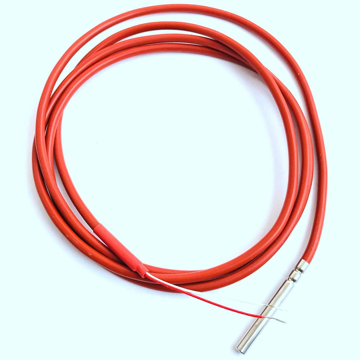 TaoToa 2 Wire PT1000 Temperature Sensor Thermistor Silicone Gel Coated 1.5Meters Probe 45mm x 5mm -50-180 Centigrade RTDs