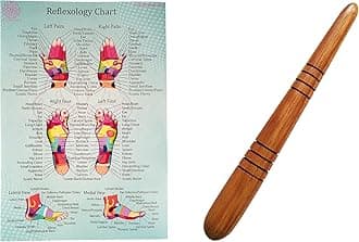 CCcollections Massage Toolsets With Chart For Professionals Foot Hand Massage Wooden Stick Reflexology (English, Single Stick + Chart)