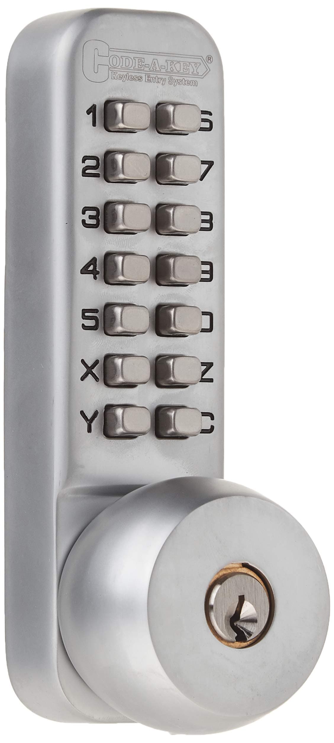 True Power 409 Mechanical Keyless Deadbolt Lock- Satin Nickel