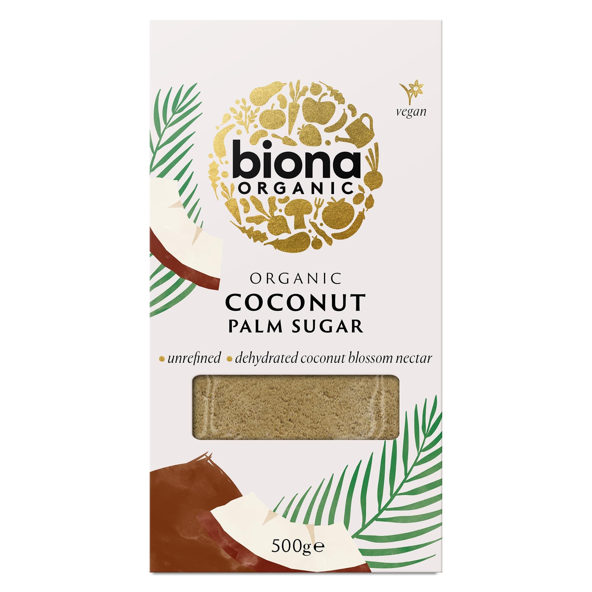 Biona Coconut Unrefined Palm Sugar, 500g